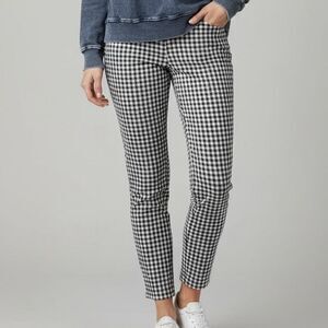 Talbots 2P Chatham Ankle Pants Black White Gingham Retro Chic Business Preppy